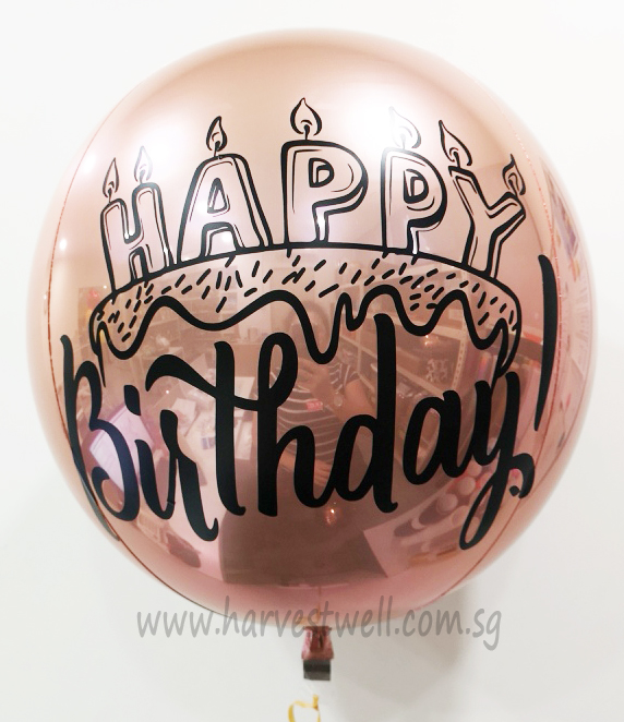 Customize Happy Candles ORBZ Balloon Singapore